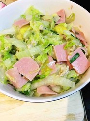 白菜炒火腿