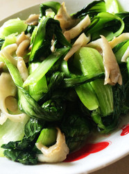 青菜炒蘑菇