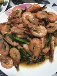 韭菜炒虾
