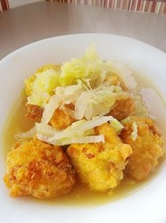 白菜丝烩丸子