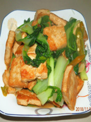 小白菜炕豆腐
