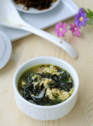 紫菜虾米蛋花鸡汤