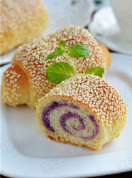 汤种芝香紫薯面包