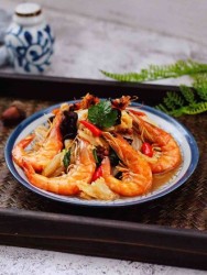 海虾木耳炒白菜