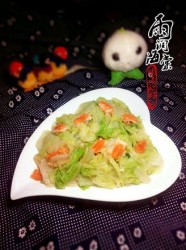 白菜炒虾黄