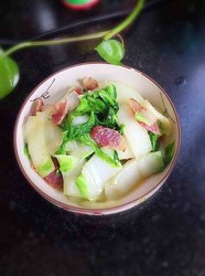 小清新~腊肠炒白菜