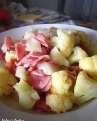 火腿炒花菜