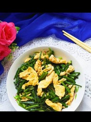 韭菜苔炒蛋