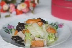 黄芽菜黑木耳炒肉片