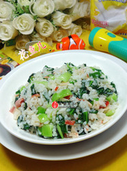 蟹柳青菜炒饭