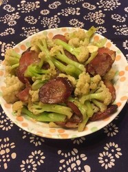 菜花炒川腊肠