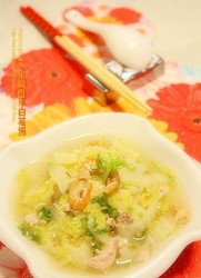 金钩肉末白菜汤