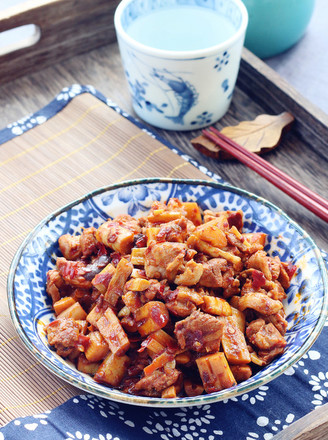 麻辣藕丁炒鸭肉