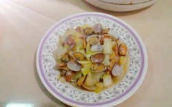 花蛤炒白菜心
