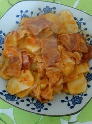 辣白菜培根炒年糕
