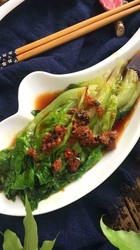 鲍鱼干贝白灼生菜