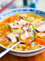 白肉片酸辣汤