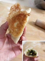 水煎韭菜鸡蛋饺