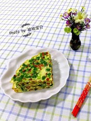 韭菜香肠鸡蛋饼