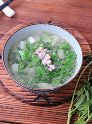 小白菜肉末汤