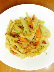 菜花配海虾