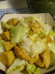 洋白菜炒窝窝头