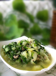 小白菜炒肉末