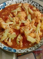 菜花炒西红柿