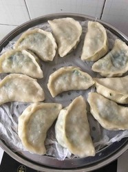 韭菜鸡蛋虾皮素陷蒸饺