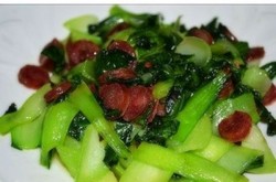 香肠炒油菜