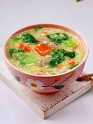 生滚猪肝时蔬小米粥