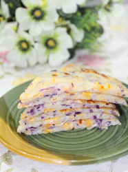 牛奶紫甘蓝芝士饼