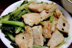肉饼炒油菜
