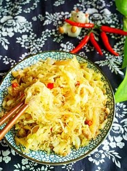 肉末粉丝包菜