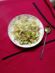 肉末粉丝炒包菜