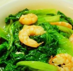蚝油生菜炒虾仁