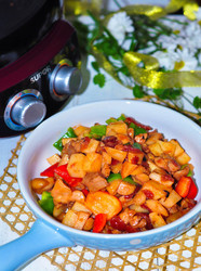 紫苏梅炒鸡丁+