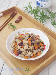 胡萝卜鸡肉茄子丁