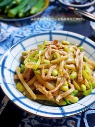 榨菜毛豆肉丝