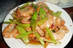 大蒜炒虾