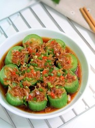 蒜蓉干贝蒸丝瓜