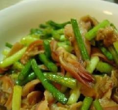 蒜苔炒扇贝