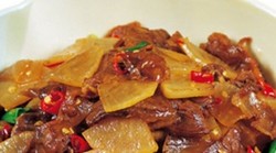 白萝卜炒肉