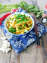 孜然肉末狼牙土豆