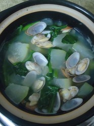 蛤蜊冬瓜青菜汤