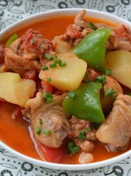 番茄鸡腿炖土豆