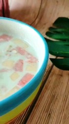 豆浆水果西米露
