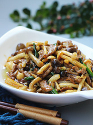 双菇牛肉丝