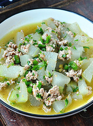 青椒肉末烧冬瓜