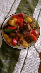 青红椒土豆炖牛肉